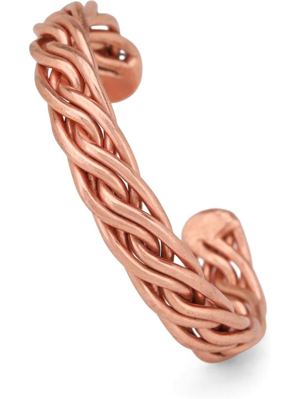 Elegant Handmade Copper Bracelet for Pain Relief - Adjustable Twisted Design